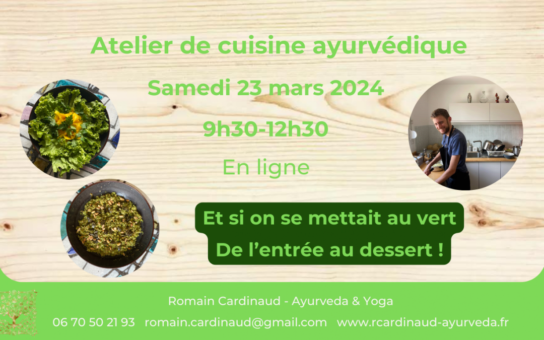 Atelier de cuisine ayurvédique : du vert dans l’assiette !
